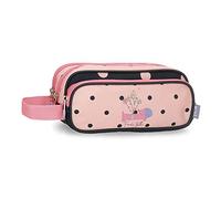 Enso Friends Together Triple Pencil Case, Pink, 22 x 10 x 9 cm, Polyester, Pink, Triple Case