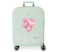 Enso Hearts Cabin Suitcase Green 40 x 55 x 20 cm Rigid 3.2 kg TSA Lock ABS 3.2 kg 37L Hand Luggage