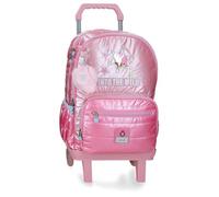 Enso Into The Wild Double Compartment School Backpack with Trolley Pink 32x44x17cm Polyester