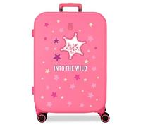 Enso Into The Wild Medium Pink Suitcase 48x70x28 cm Rigid 4.32 kgs TSA ABS Closure 4.32 kgs 79L