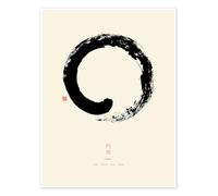 Enso - Japanese zen circle I Poster by Thoth Adan 30 x 40 cm Beige Wall art Wall decor