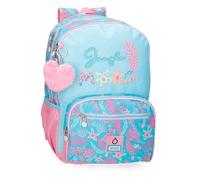 Enso Jungle Mood School Backpack Double Compartment Adaptable to Trolley Blue 32x44x17cm Polyester