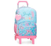 Enso Jungle Mood School Backpack Double Compartment with Trolley Blue 32x44x17cm Polyester