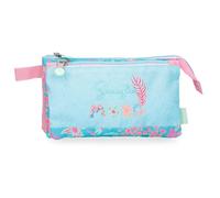Enso Jungle Mood Triple Pencil case Blue 22x12x5cm Polyester