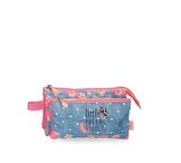 Enso Little Dreams Pink Triple Pencil Case 22 x 12 x 5 cm Polyester, Pink, One Size, Triple Case