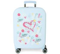 Enso Little Urban Queen Cabin Suitcase Blue 40 x 55 x 20 cm Rigid 3.17 kg TSA Lock ABS 3.17 kg 37 L Carry-on Luggage, Blue, One Size, Cabin Suitcase