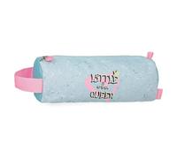 Enso Little Urban Queen Pencil case Round Blue 22x8.5x8cm Polyester, Blue, 22x8.5x8 cms, Round Case