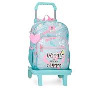 Enso Little Urban Queen School Backpack with Trolley Blue 30x38x12cm Polyester, blue, 30x38x12 cms, School Backpack with Trolley