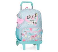Enso Little Urban Queen School Backpack with Trolley Blue 32x42x14cm Polyester, Blue, 32x42x14 cms, School Backpack with Trolley