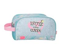 Enso Little Urban Queen Toiletry Bag Two Compartments Adaptable Blue 26x16x11cm Polyester, Blue, 26x16x11 cms, Toiletry Bag Two Compartments Adaptable