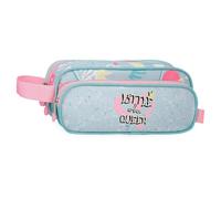 Enso Little Urban Queen Triple Pencil case Blue 22x10x9cm Polyester, Blue, 22x10x9 cms, Triple Case