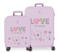 Enso Love Ice Cream Suitcase Set, One Size, Berry, One Size, Suitcase Set