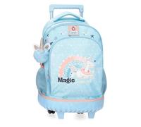 Enso Magic Summer Backpack 2 Wheels Blue 33x44x21cm Polyester, blue, One Size, Backpack 2 wheels