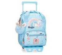 Enso Magic Summer Backpack with Trolley Blue 23x28x10cm Polyester, blue, One Size, Backpack with Trolley