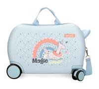 Enso Magic Summer Children's Suitcase Blue 45 x 31 x 20 cm Rigid 1.8 kg Combination Lock Side ABS 1.8 kg 27.9L Hand Luggage, Blue, One Size, Children's Suitcase