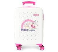 Enso Magic Summer Children's Suitcase, Made of ABS, with Double multidirectional Spinner Wheels, Multiple Ways to use it