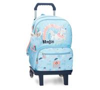 Enso Magic Summer School Backpack with Trolley Blue 32x44x17cm Polyester, blue, One Size, School Backpack with Trolley
