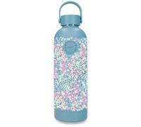 Enso Magical Fleur Spring Stainless Steel Bottle, Blue, Holds 500 ml and Measures 7 x 23 cm Stainless Steel