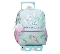 Enso Merci Amour Backpack with Trolley Green 27x33x11cm Polyester, blue, One Size, Backpack with Trolley