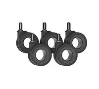 Enso Motion Office Chair Replacement Caster Wheels, 70 Okina Mu Series - Black (Set of 5)