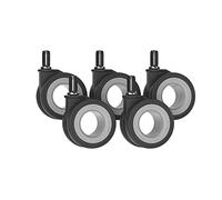 Enso Motion Office Chair Replacement Caster Wheels, 70 Okina Mu Series - Grey (Set of 5)