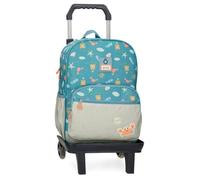 Enso Mr Crab School Backpack with Trolley Blue 30x38x12cm Polyester 13.68L, Blue, School Backpack with Trolley