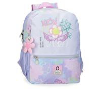 Enso New Vibes Children's Backpack, School Bag, Made of Polyester, Multi-Directional Swivel Dual Wheels, Multiple Ways to Wear, Blue, pink, Backpack 32