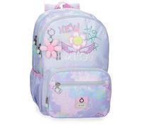 Enso New Vibes Double Compartment School Backpack Pink 32x44x17cm Polyester