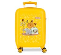 Enso Play All Day Cabin Suitcase Yellow 33x50x20cm Rigid 2kg Combination Lock Side ABS 2kg 33L Hand Luggage, Lemon Tree, One Size, Cabin Suitcase