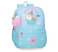 Enso Unicorn Paradise School Backpack Adaptable to Trolley Turquoise Blue 30 x 38 x 12 cm Polyester 13.7L