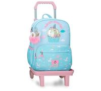 Enso Unicorn Paradise School Backpack with Trolley Turquoise Blue 30x38x12cm Polyester 13.7L