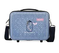 Enso We Love Flowers Adaptable Toiletry Bag with Shoulder Bag Blue 29x21x15cm Rigid ABS 9,14L