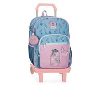 Enso We Love Flowers, pink, One Size, School Backpack with Trolley