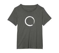 Enso Zen Circle of Enlightenment Buddha Meditation T-Shirt T-Shirt, Women's Plus, Asphalt Grey, 6X