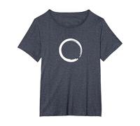 Enso Zen Circle of Enlightenment Buddha Meditation T-Shirt T-Shirt, Women's Plus, Heather Blue, 3X