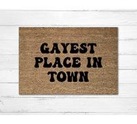 Ensound 30x18 Inch Doormat MATS Funny Doormat Bathroom Home Decor Gayest Place in Town Doormat,Welcome Doormat,Mud MATS,doormats,Modern doormats,