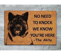 Ensound Akita Home Door Mat,The Akita We Know You are Here Doormat,Akitas Door Mats,Funny Doormat,Welcome Akita Mats 30x18 Inch