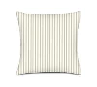 Ensound Black Ticking Stripe Pillow Black Throw Pillow Covers French Country Tan Ticking Stripe Grey Pillow Covers Striped Taupe Pillows 40 x 40 cm