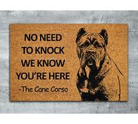 Ensound Cane Corso Door Mat,Cane Corso We Know You are Here Door Mats,Funny Doormat,Cane Corso Welcome Mats 30x18 Inch