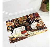 Ensound Cat Sleeping by The Sewing Machine Doormat Comfortable Soft Rug Non-Slip Welcome Mats for Home Kitchen Washable Bathtub Shower Mats Decorative 24X16 Inch