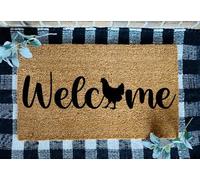 Ensound Chicken Welcome Door Mat,Modern doormats,Alphabet Doormat Home Decor Absorbent Non-Slip Floor Mat 24x16 Inch