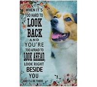Ensound Corgi Look Right Beside You Lovely Wall Decor Work Ed for Family Decor Poster Wall Art Tin Sign Decor Metal Sign Poster 8x12 Inch
