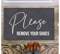 Ensound Door Mat Please Remove Your Shoes Welcome Non-Slip Mats Funny Doormat Decor for Bathroom Kitchen Front Porch Rugs Home Decor Entrance 24x16 Inch