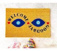 Ensound Evil Eye Doormat, 30x18 Inch, Non-Slip Rubber Backing, Modern Style, Polyester Fiber, Waterproof, Perfect for Entryway/Porch, Housewarming Gift