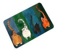 Ensound Four Cats Doormat Non-Slip Door Mat Waterproof Rugs Indoor Carpet Universal Welcome Mats Front Door 24X16 Inch