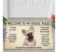 Ensound French Bulldog Welcome Mat - 30x18 Inch Non-Slip, Funny Dog Lovers Doormat for Home Decor