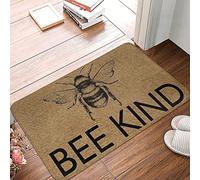 Ensound Funny Mat Indoor Bee Kind Welcome Mats for Front Door Funny Doormat Non-Slip Washable Mat Cute Rugs for Kitchen Front Door Outdoor Entrance 30x18 Inch