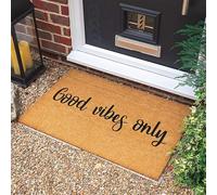Ensound Good Vibes Only Doormat Personalized Doormat Flannel Floor Mat with Non-Slip Rubber Carpet New Home Gift Welcome Door Mat Wedding Gift Housewarming Decor Gift Front Door Decor 36x24 Inch