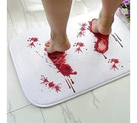 Ensound Halloween Blood Bath Mat, 36X24 Inch, Red, Non Slip, Water Resistant, Polyester, Machine Washable, Perfect for Bathroom
