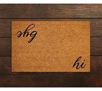 Ensound Hi Bye Doormat,Hi Bye Door Mat,Hi Bye Door Mat,Bye Doormat,Hello Doormats,Hello Door Mat,Funny Doormat,Welcome Mats,Welcome Doormat 30x18 Inch